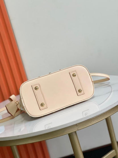 Alma Monogram Calfskin Shoulder Bag