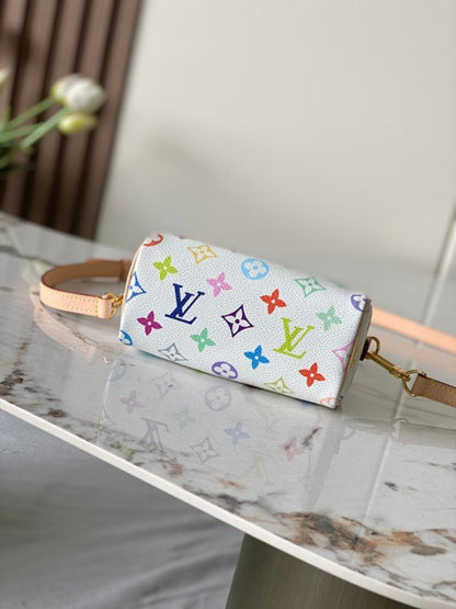 Speedy Monogram Calfskin Shoulder Bag