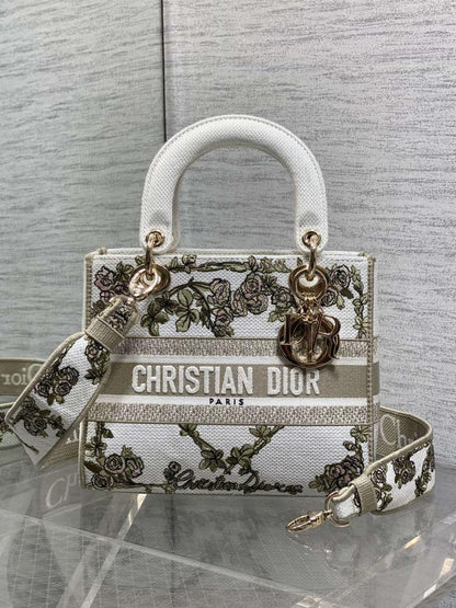 Embroidered Top Handle Bag