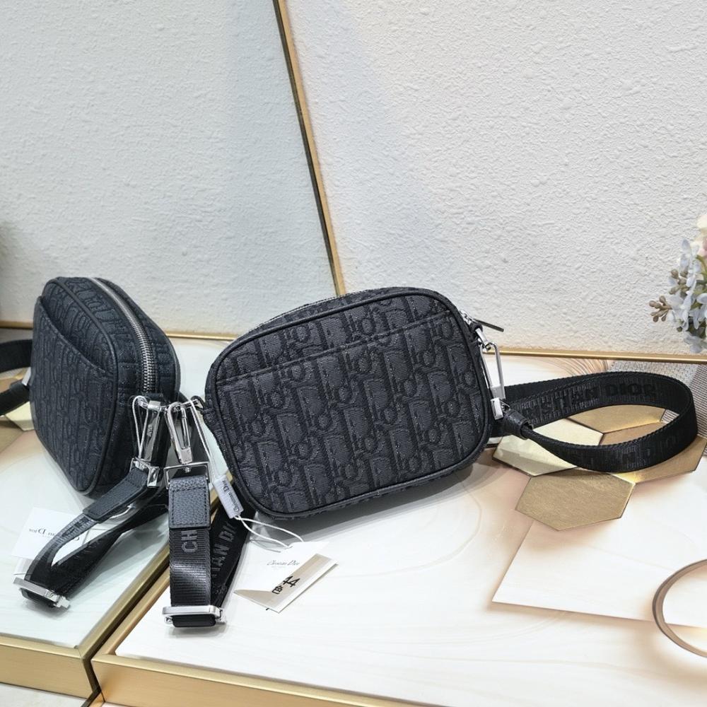 Modern Black Printed Calfskin Shoulder Bag – Limited Edition