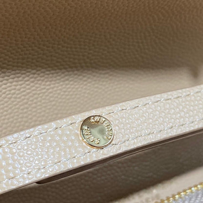 Classic Elegant Leather Top Handle Bag – Limited Edition