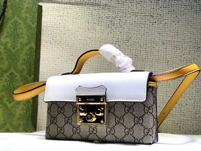 Classic Refined Black Monogram Leather Shoulder Bag