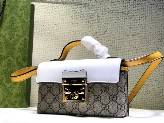 Classic Refined Black Monogram Leather Shoulder Bag