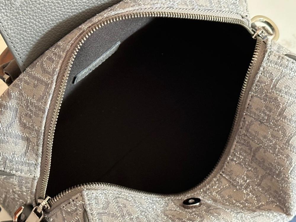 Elegant Refined Black Printed Calfskin Shoulder Bag