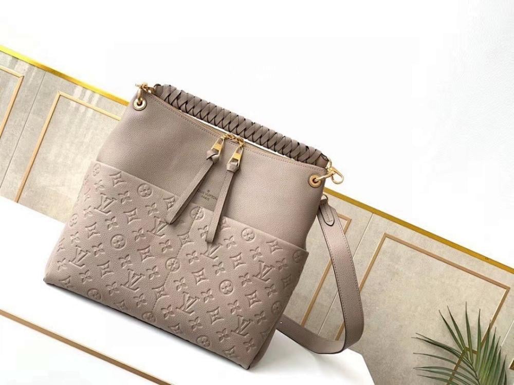 Modern Refined Woven Leather Top Handle Bag