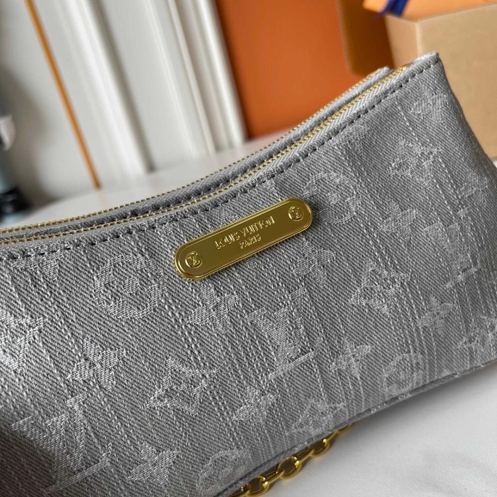 Modern Gold Denim Shoulder Bag – Limited Edition
