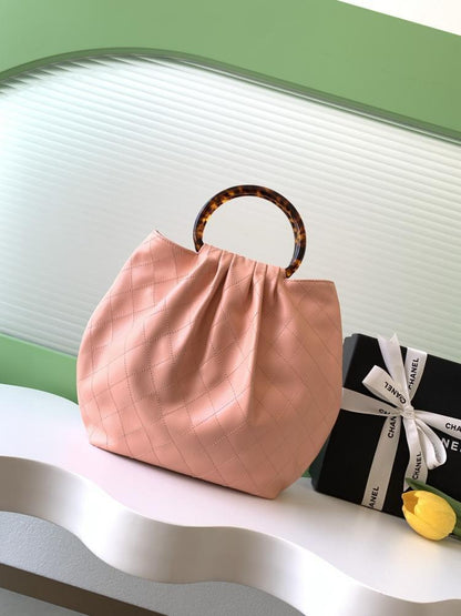 Suede Top Handle Bag
