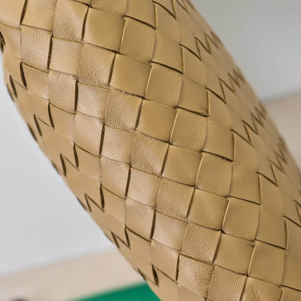 Woven Leather Top Handle Bag