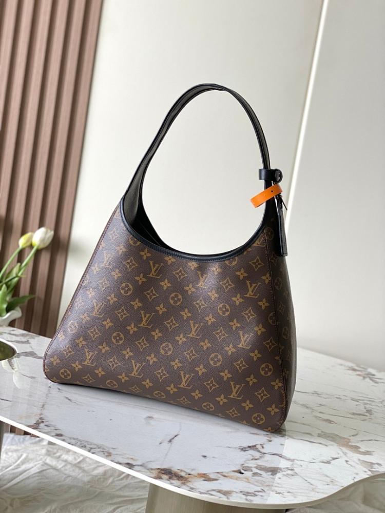 Classic Refined Monogram Leather Hobo Bag