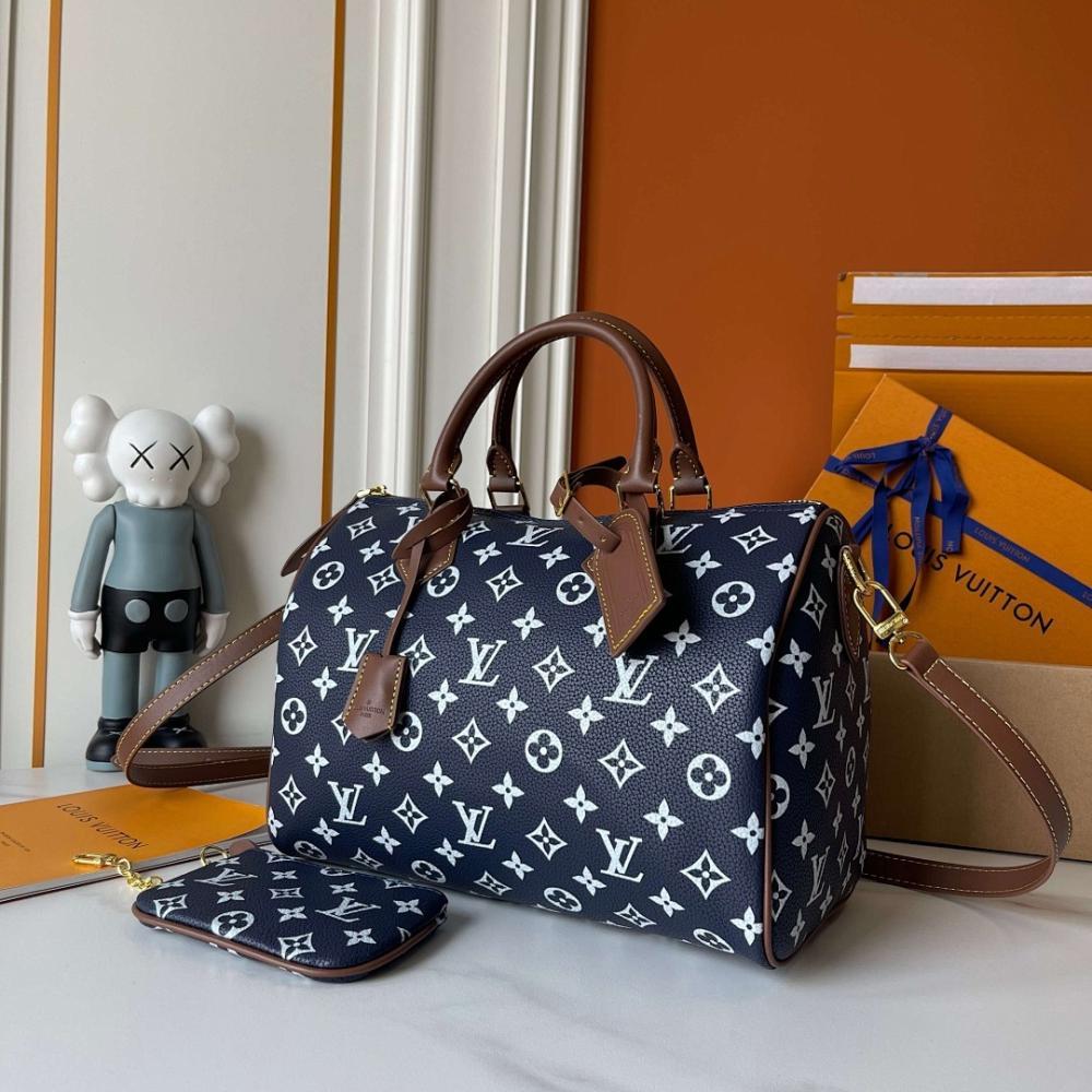 Speedy P9 Bandouliere Monogram Leather Top Handle Bag