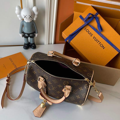 Speedy Monogram Leather Crossbody Bag