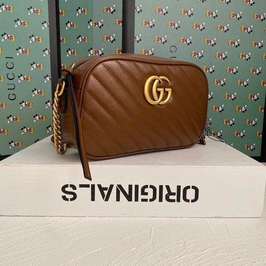Alma Brown Quilted Leather Top Handle Bag