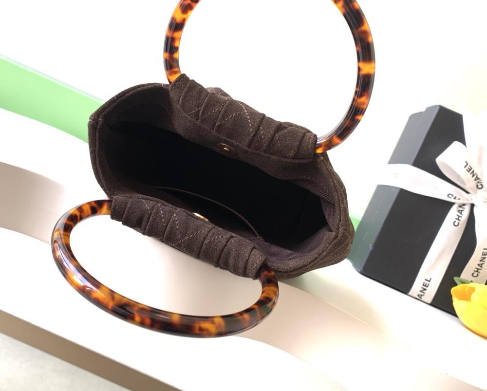 Suede Top Handle Bag