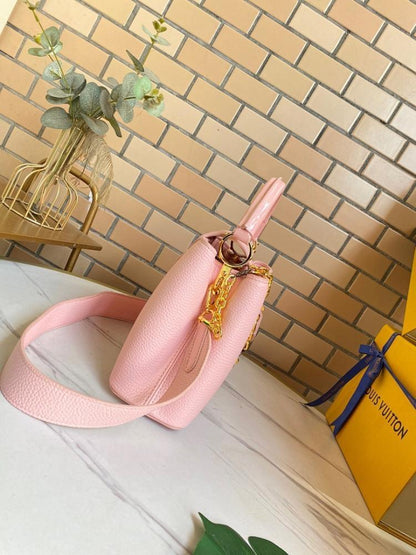 Italian-Inspired Luxury Leather Top Handle Bag