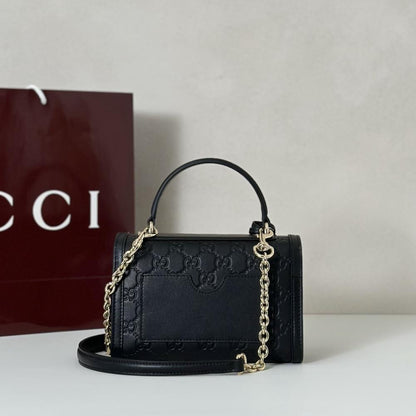 Leather Top Handle Bag