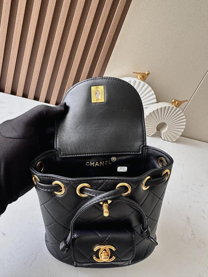 Classic Embroidered Leather Backpack