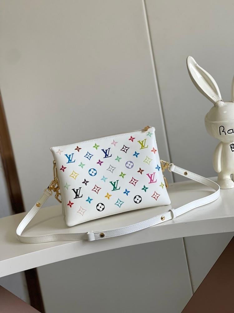 Classic Refined Monogram Leather Shoulder Bag