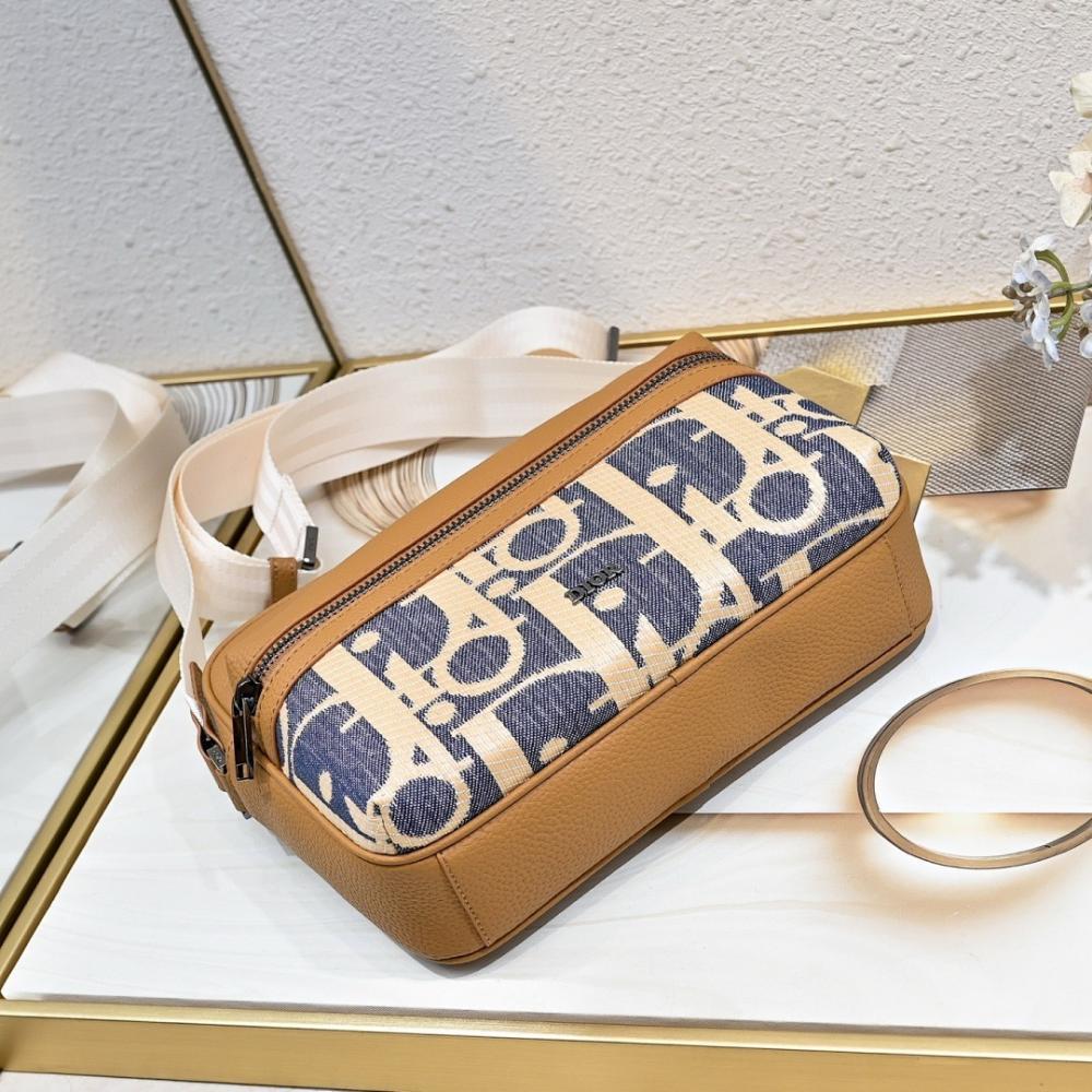 Modern Refined Black Monogram Leather Crossbody Bag