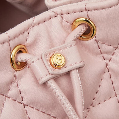 Stylish Refined Gold Lambskin Shoulder Bag