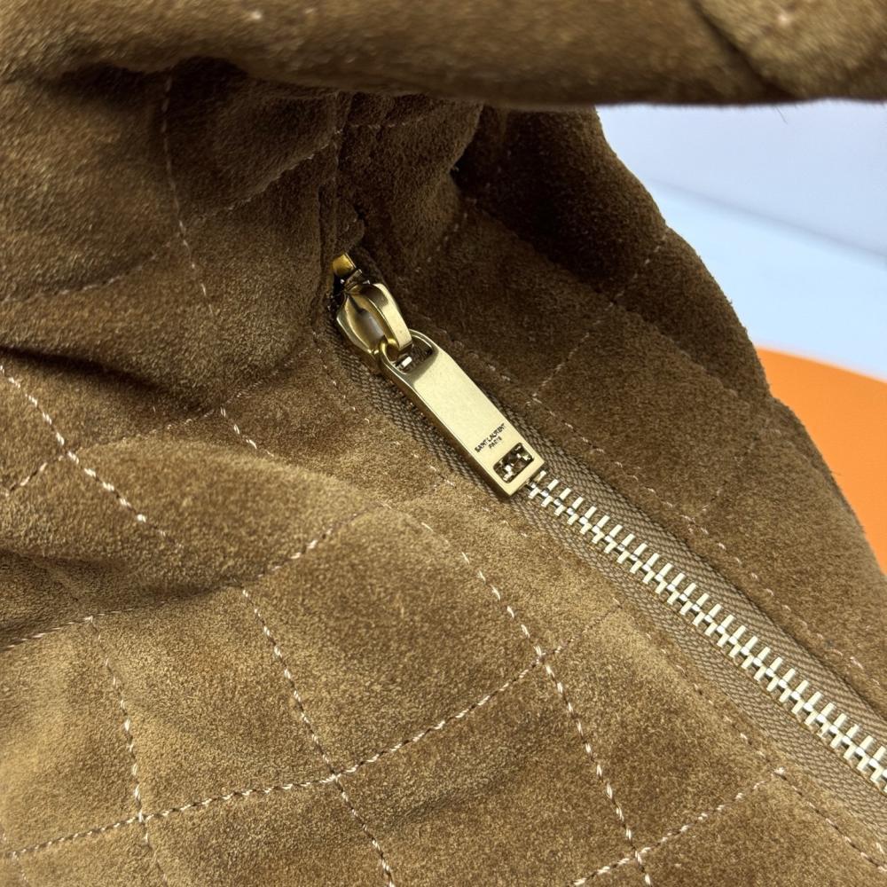 Suede Top Handle Bag