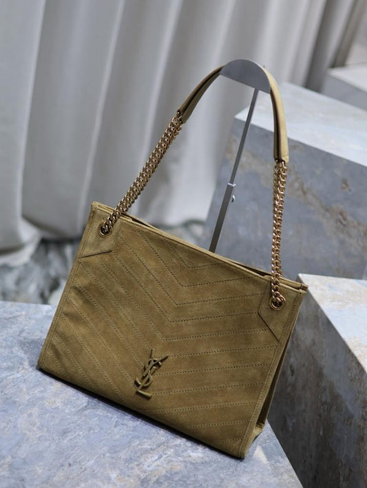 Luxury Refined Green Leather Top Handle Bag