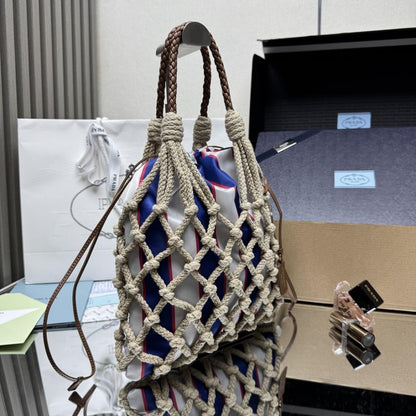 Woven Top Handle Bag