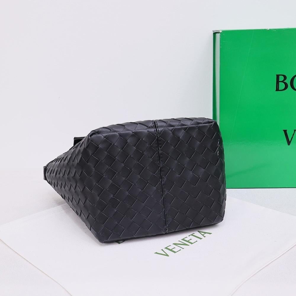 Luxury Refined Woven Leather Top Handle Bag