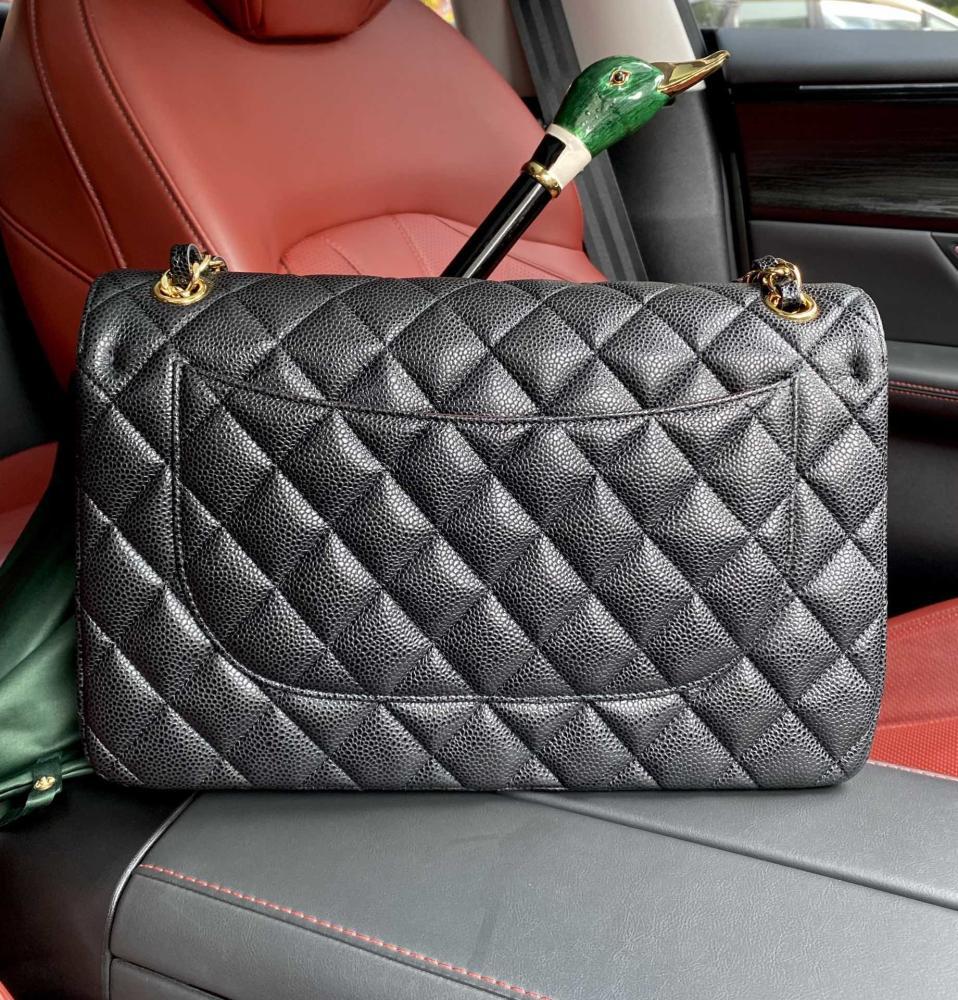 Gold Leather Top Handle Bag