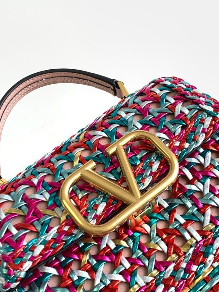 Modern Luxury Gold Woven Leather Tote Bag