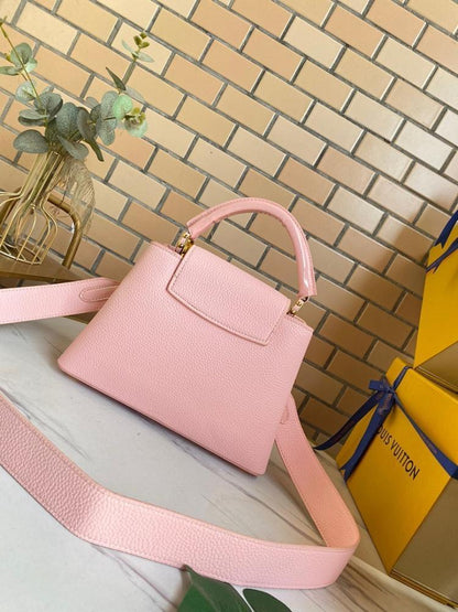 Italian-Inspired Luxury Leather Top Handle Bag