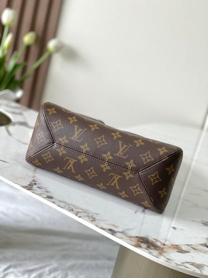 Stylish Premium Monogram Leather Hobo Bag