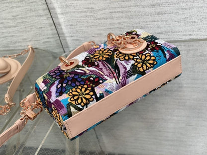 Classic Embroidered Top Handle Bag