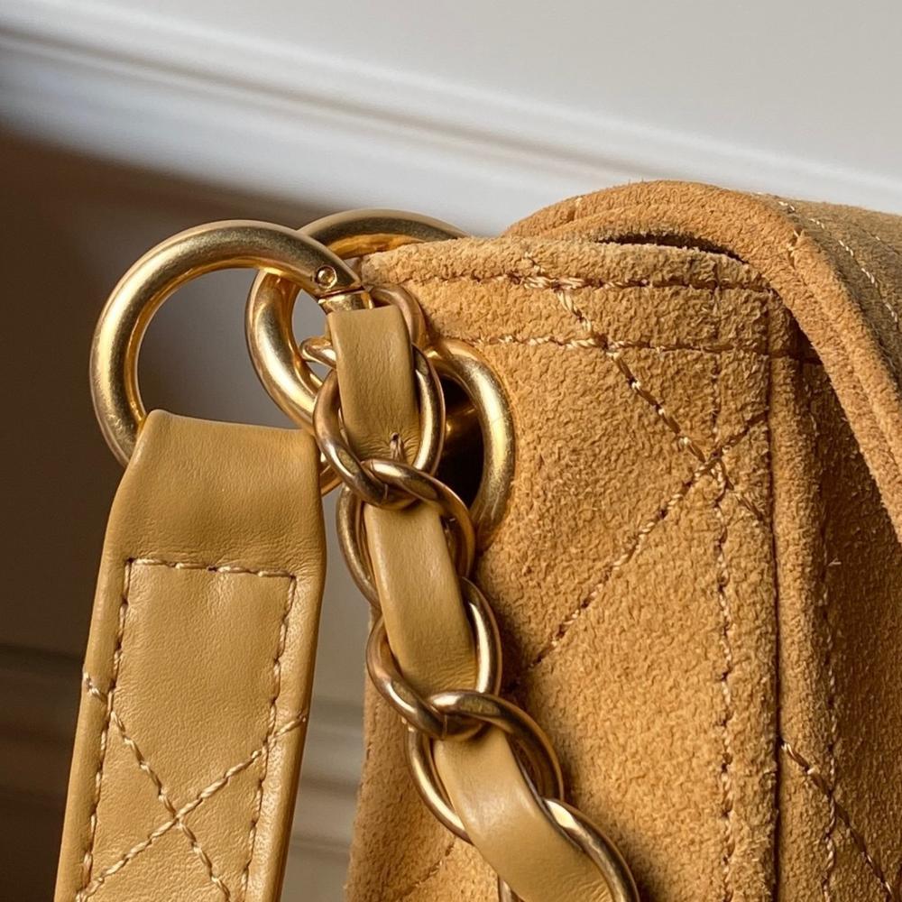 Gold Leather Hobo Bag
