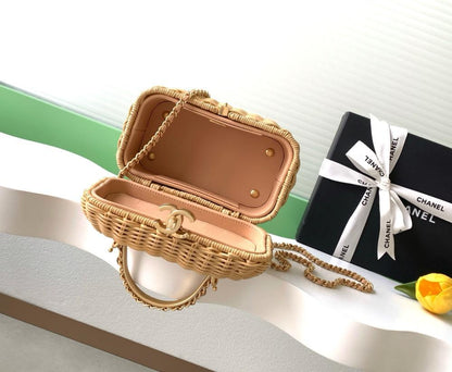 Woven Top Handle Bag
