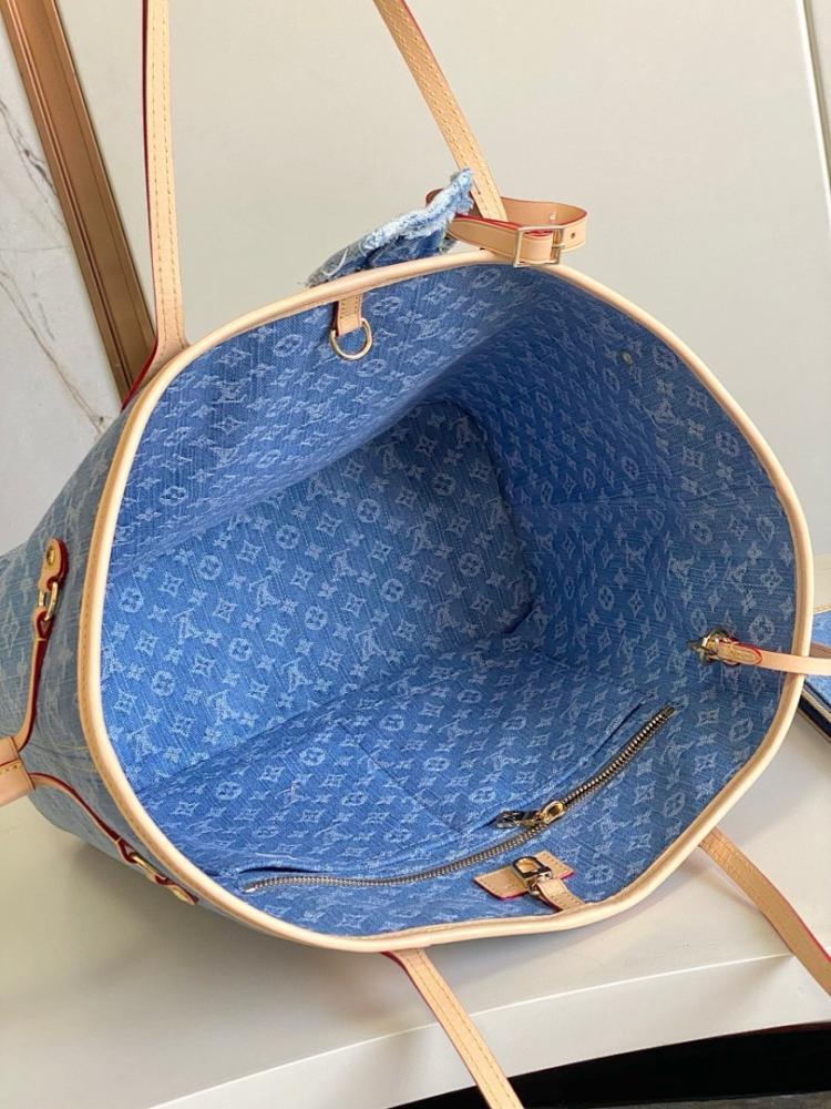 Neverfull Monogram Denim Top Handle Bag