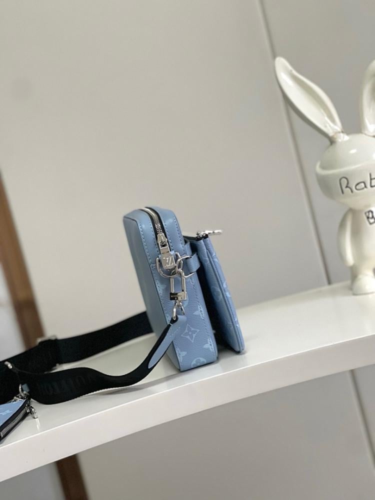 Italian-Inspired Luxury Monogram Calfskin Shoulder Bag