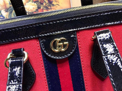 Alma Red Top Handle Bag