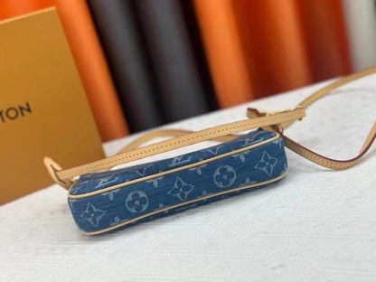 Luxury Elegant Blue Denim Bag