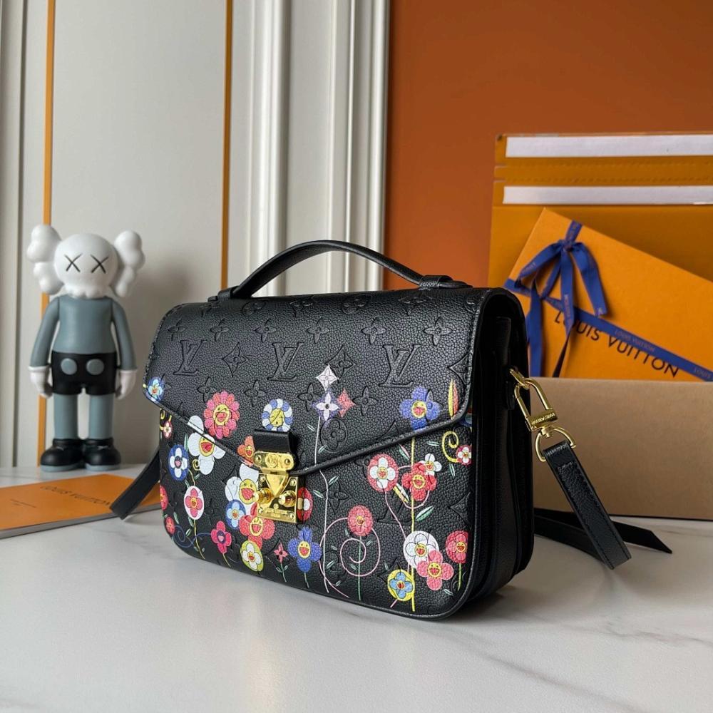 The Pouch Monogram Leather Top Handle Bag