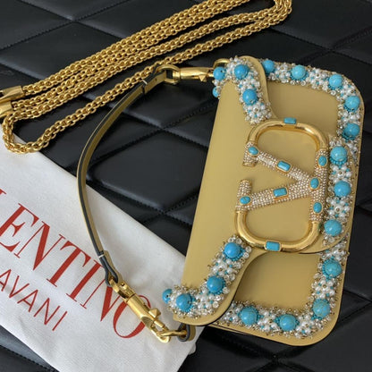 Luxury Crystal-Embellished Crossbody Bag