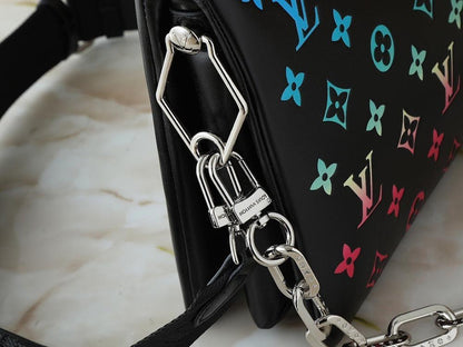 Baguette Monogram Lambskin Shoulder Bag