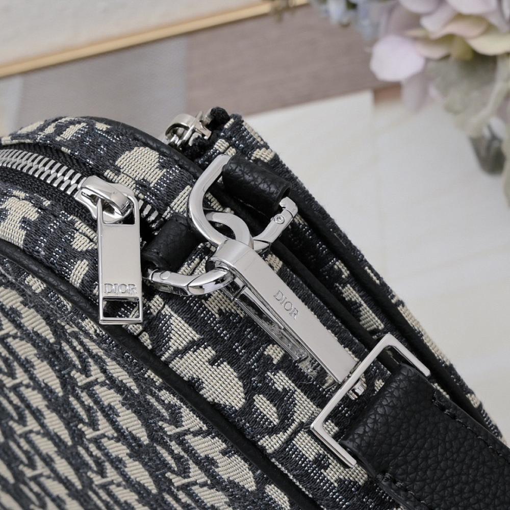 Saddle Black Printed Jacquard Shoulder Bag
