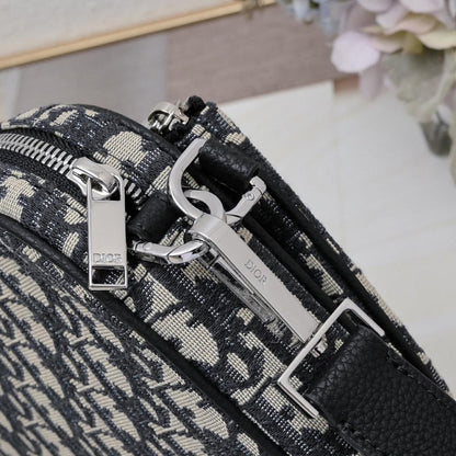 Saddle Black Printed Jacquard Shoulder Bag