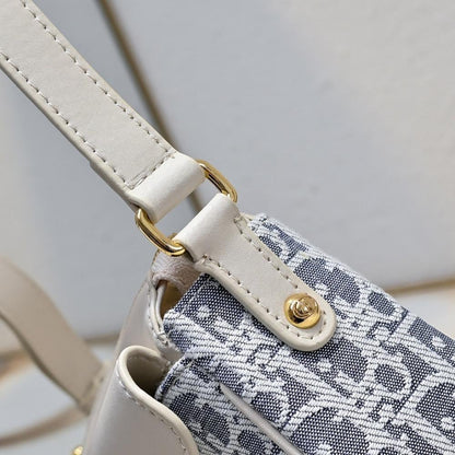 Bobby Blue Printed Calfskin Shoulder Bag