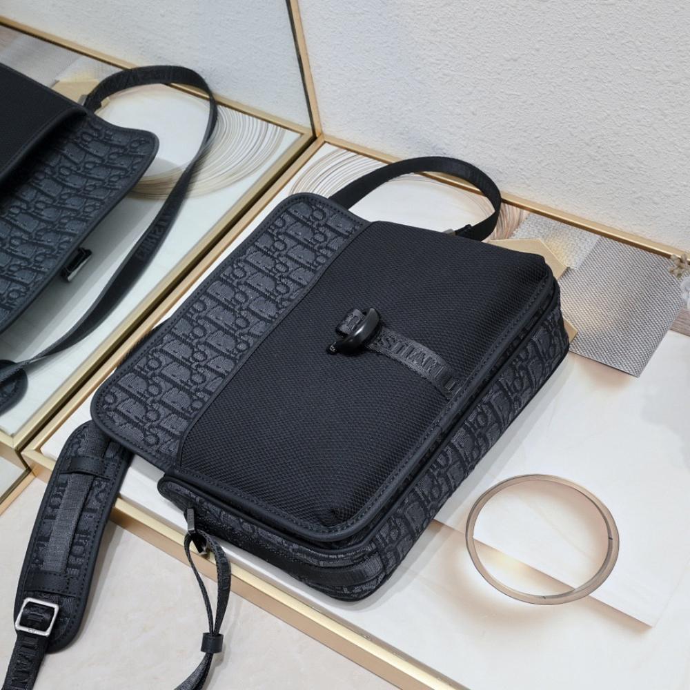 Modern Refined Black Printed Crossbody Bag