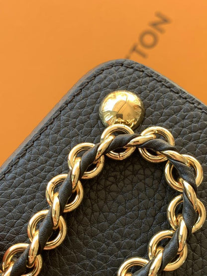 Capucines Leather Top Handle Bag