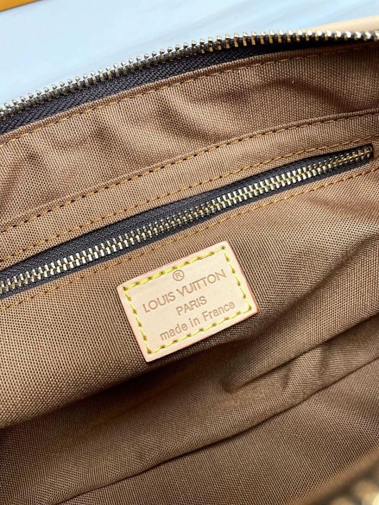 Modern Refined Monogram Leather Top Handle Bag