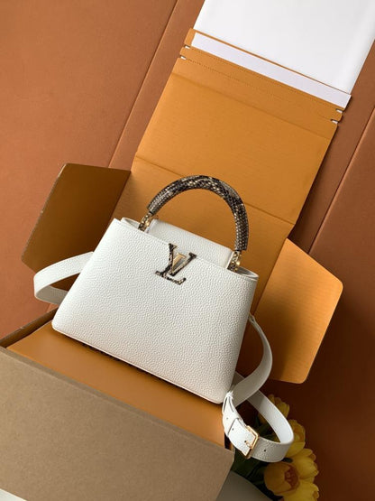 Calfskin Top Handle Bag