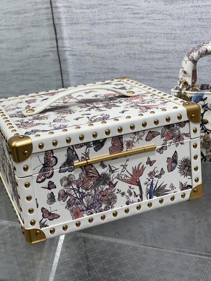 Alma Embroidered Leather Top Handle Bag