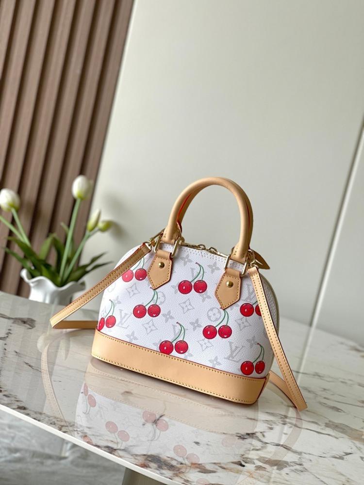Alma Monogram Leather Top Handle Bag